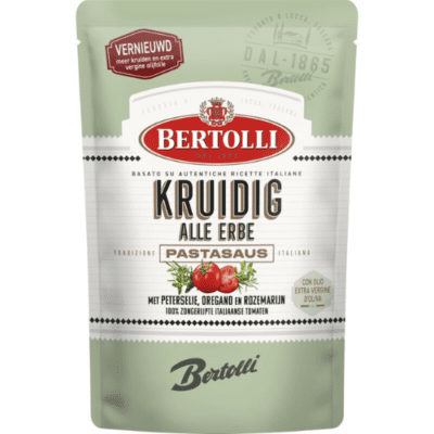 Bertolli kruidig pastasaus in zak