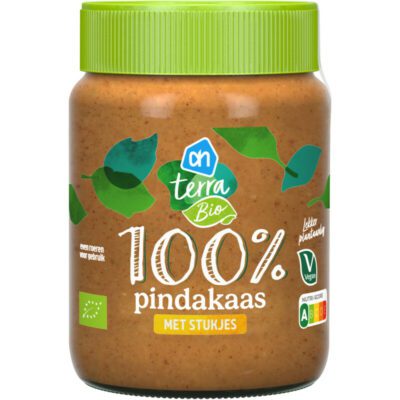 AH terra 100% pindakaas met stukjes biologisch