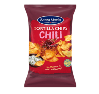 Santa Maria tortilla chips chili