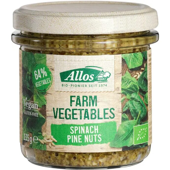 Allos groentespread spinazie pijnboompit