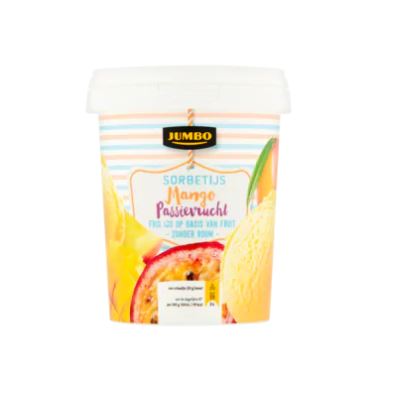 Jumbo sorbetijs mango passievrucht