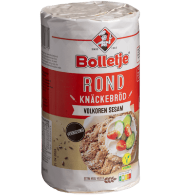 Bolletje rond knäckebröd volkoren sesam