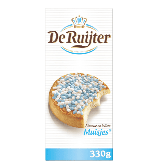 De Ruijter blauw witte muisjes