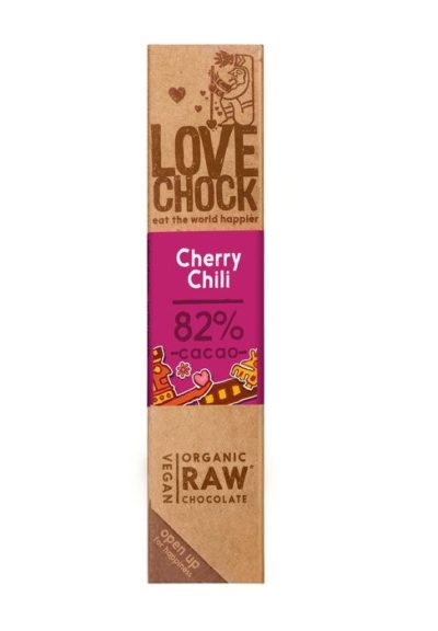 Lovechock raw cherry chili 82%