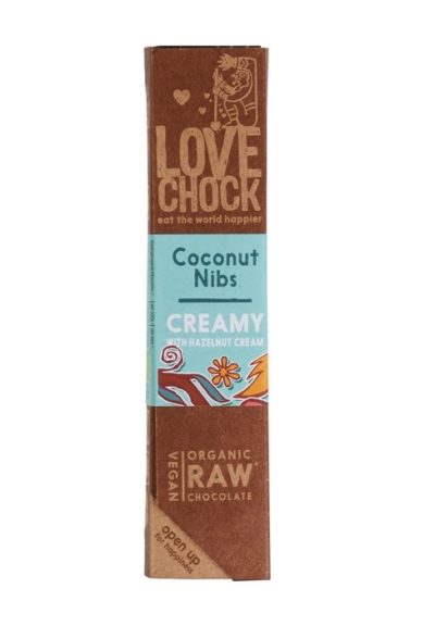 Lovechock raw coconut nibs creamy