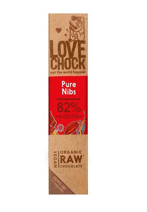 Lovechock raw pure nibs 82%