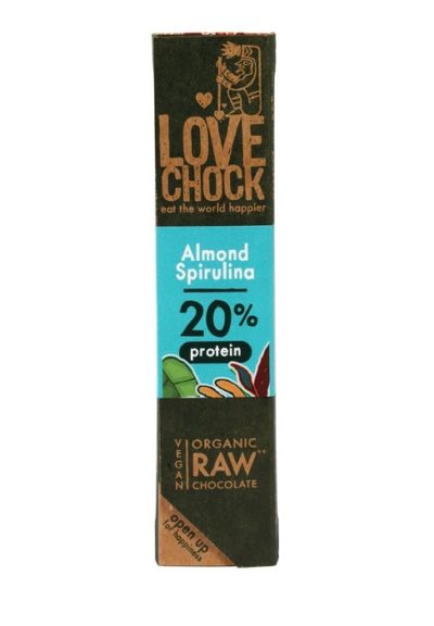 Lovechock raw almond spirulina 20% protein