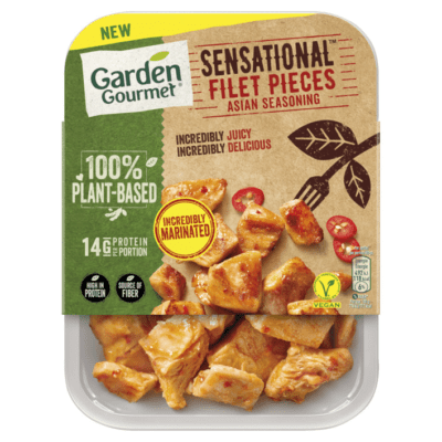 Garden Gourmet sensational filet pieces Asian seasoning