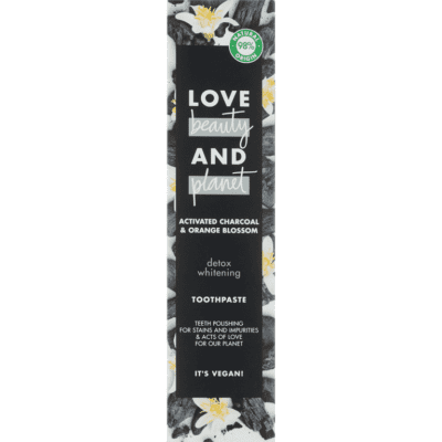 Love Beauty and Planet activated charcoal and orange blossom detox whitening tandpasta