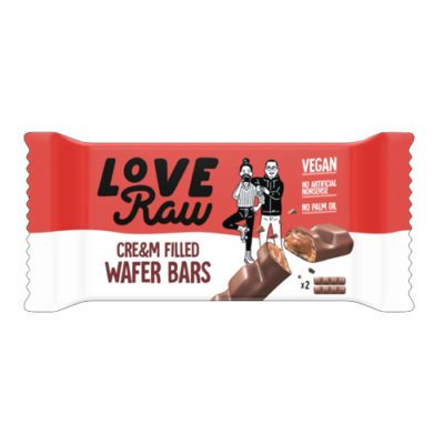 Love Raw cre&m filled wafer bars