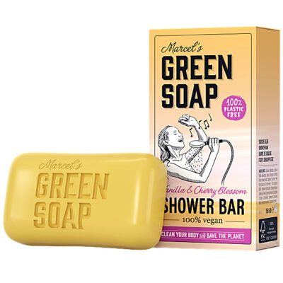 Marcel's Green Soap shower bar vanilla & cherry blossom