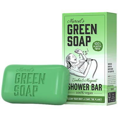 Marcel's Green Soap shower bar tonka & muguet