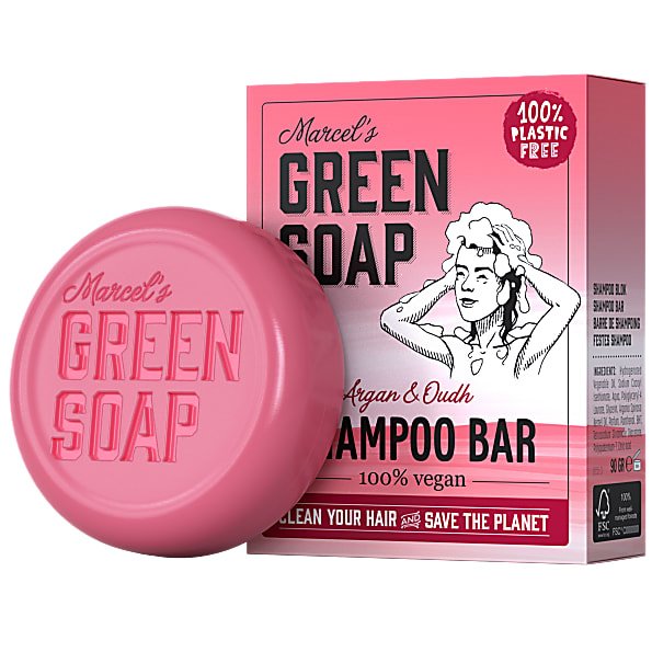 Marcel's green soap shampoo bar argan & oudh