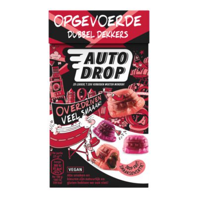 Autodrop opgevoerde dubbel dekkers