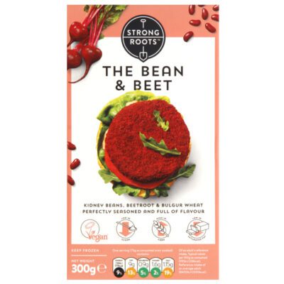 Strong Roots bean & beet burger