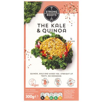 Strong roots kale & quinoa burger