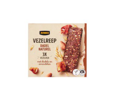 Jumbo vezelreep dadel naturel