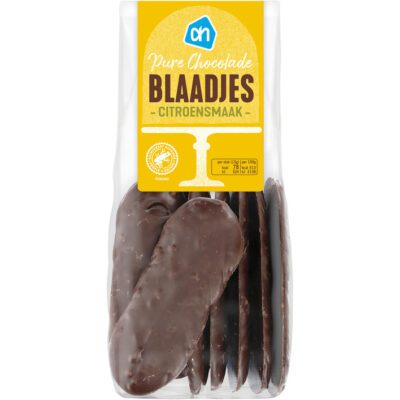 AH pure chocolade blaadjes citroensmaak