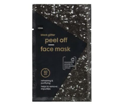 Hema black glitter peel off face mask