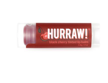 Hurraw black cherry tinted lip balm