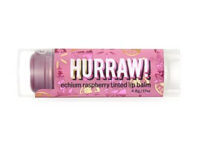 Hurraw! echium raspberry tinted lip balm