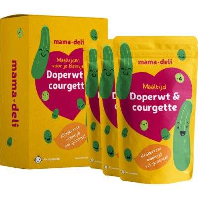 Mama Deli maaltijd doperwt & courgette 4+ mnd