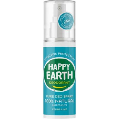 Happy Earth deodorant spray cedar lime