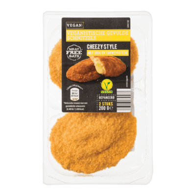 Meat Free Days veganistische gevulde schnitzels cheezy style