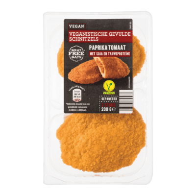 Meat Free Days veganistische gevulde schnitzels paprika-tomaat