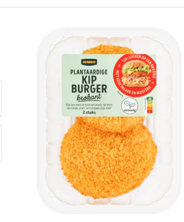 Jumbo krokante kipburger vegan