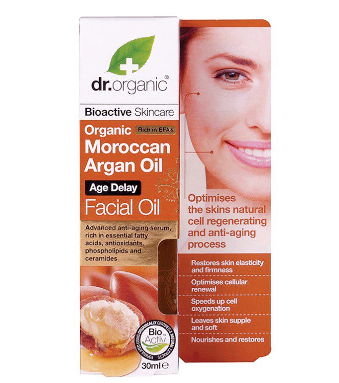 Dr. Organic moroccan argan oil age delay facial oil