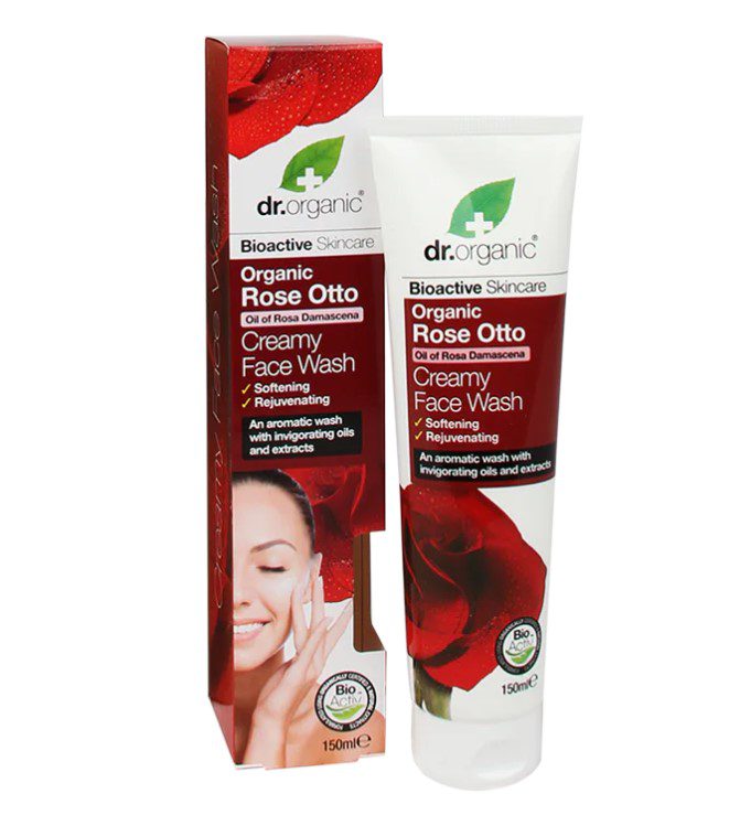 Dr. Organic rose otto creamy face wash