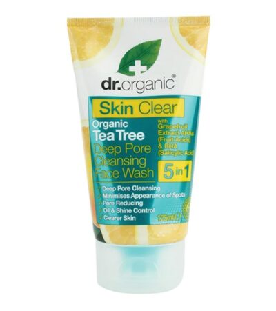 Dr. Organic tea tree face wash