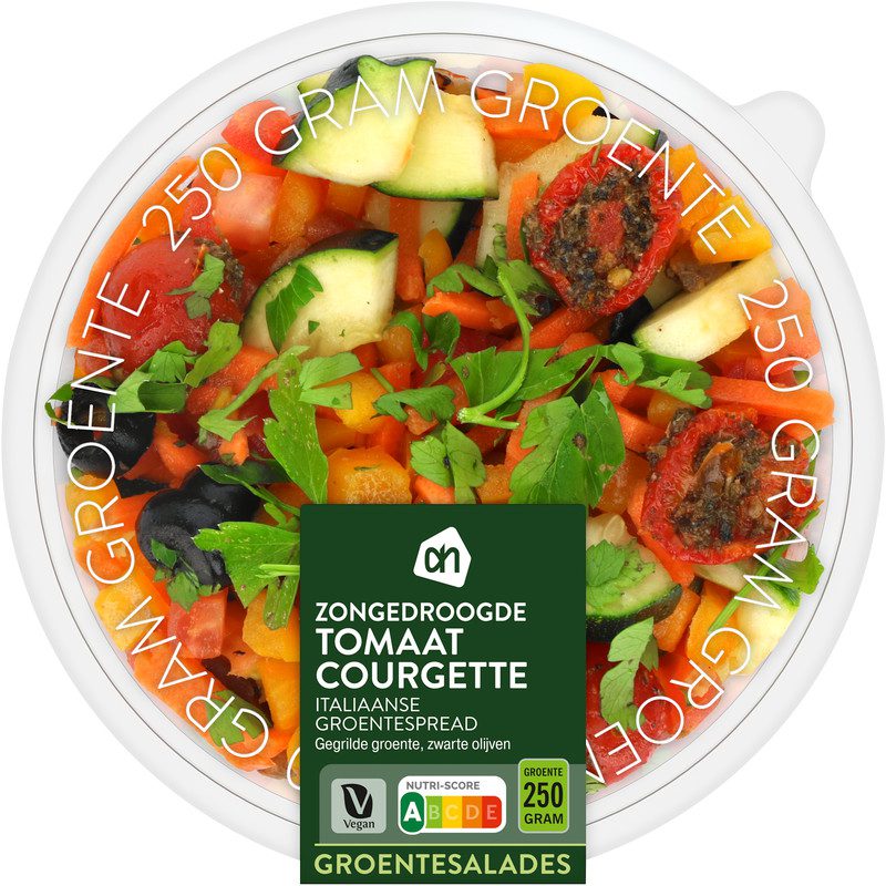 AH zongedroogde tomaat courgette groentesalade