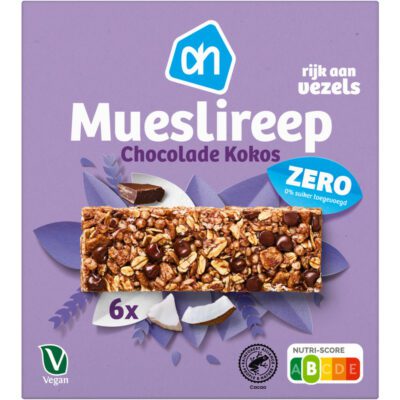 AH mueslireep chocolade kokos zero