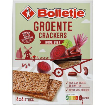 Bolletje groente crackers rode biet