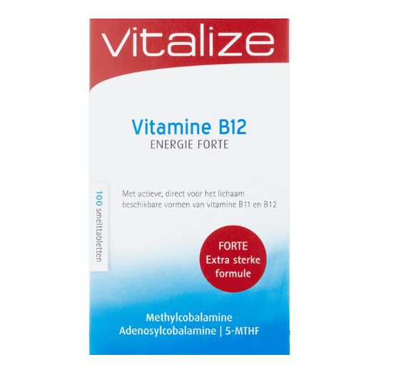 Vitalize Vitamine B12 Energie Forte Smelttabletten