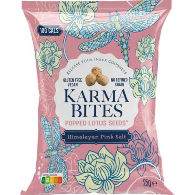 Karma Bites popped lotus seeds himalayan pink salt