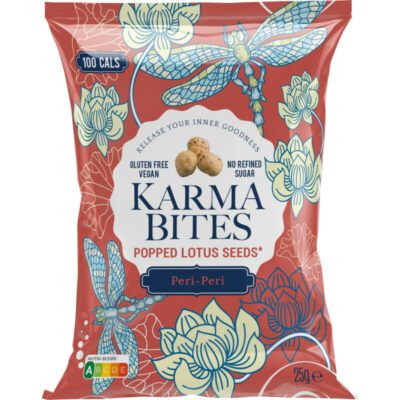 Karma Bites popped lotus seeds peri-peri