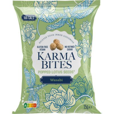 Karma Bites popped lotus seeds wasabi