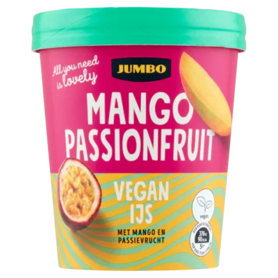 Jumbo mango passionfruit vegan ijs