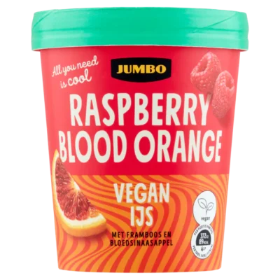 Jumbo raspberry blood orange vegan ijs