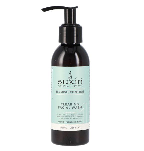 Sukin blemish control clearing facial wash