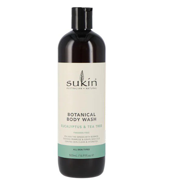 Sukin botanical body wash eucalyptus & tea tree