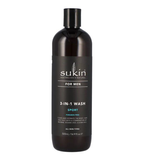 Sukin for men 3-in-1 wash sport