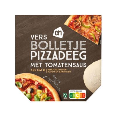 AH vers bolletje pizzadeeg met tomatensaus