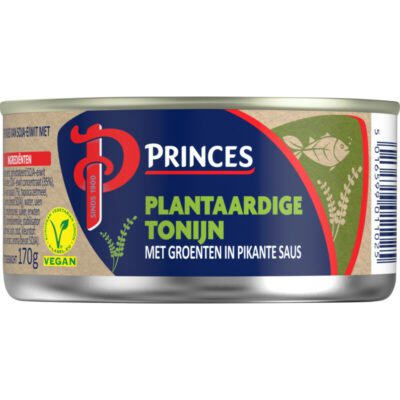 Princes plantaardige tonijn met groenten in pikante saus