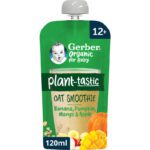 Gerber Organic Plant-tastic oat smoothie banana pumpkin