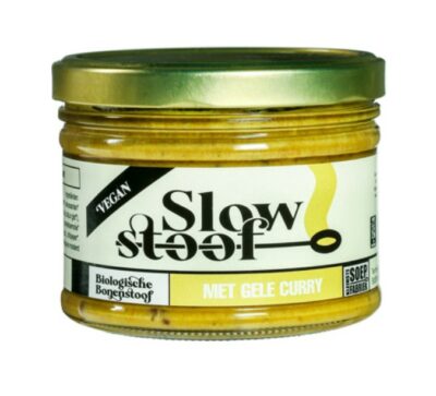 Kleinste Soep Fabriek slowstoof biologische bonenstoof met gele curry