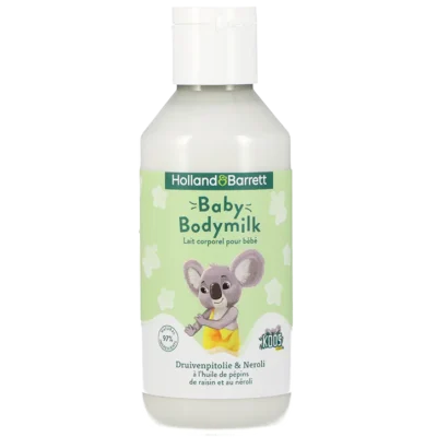 Holland & Barrett baby bodymilk druivenpitolie & neroli